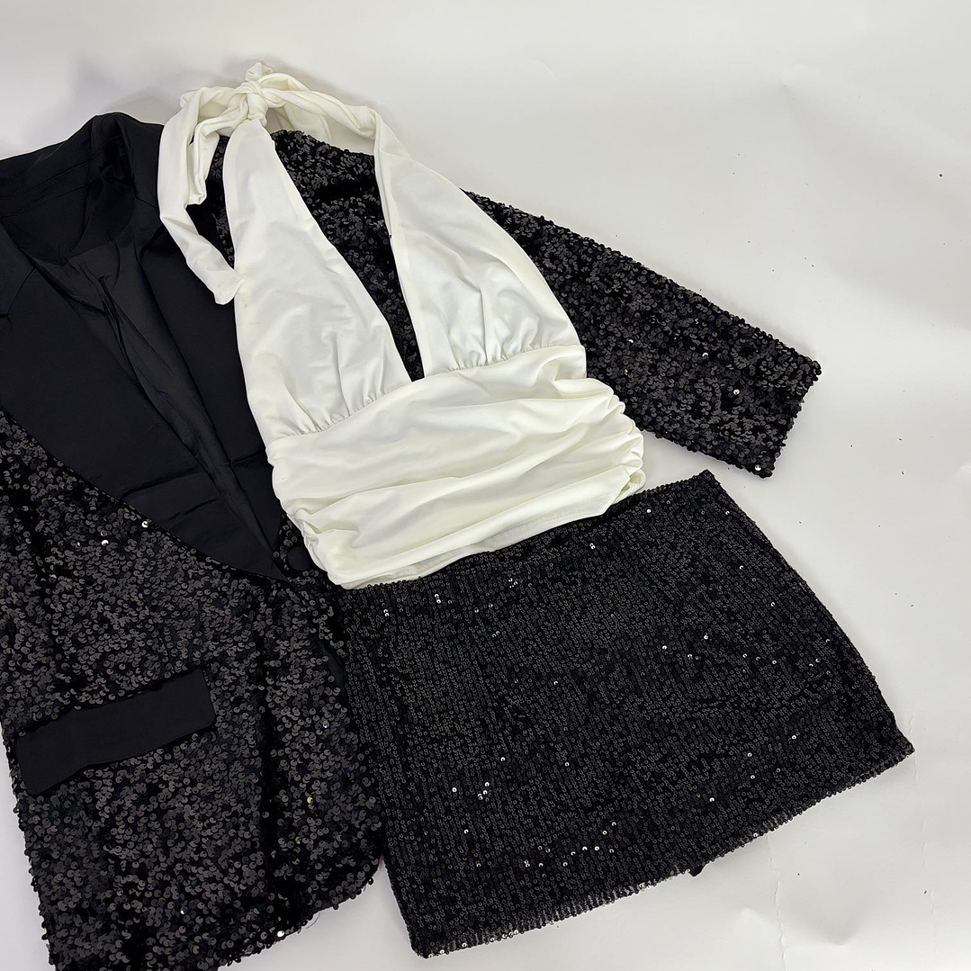 FALDA CON SHORT LENTEJUELAS 5