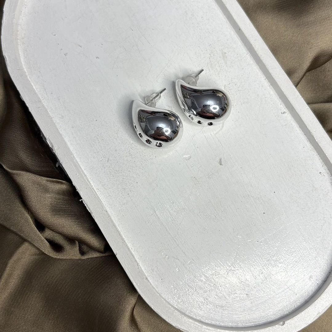 AROS GOTA BRILLOS PLATEADO 1