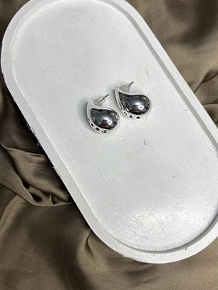 AROS GOTA BRILLOS PLATEADO