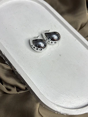 AROS GOTA BRILLOS PLATEADO