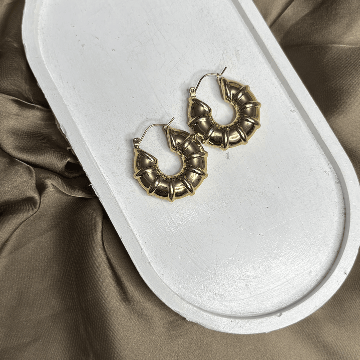 AROS ARGOLLA PUFFY DORADA 1