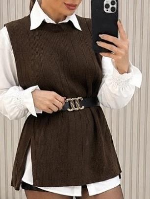 SET STAR - CAMISA + SWEATER + CINTURÓN 