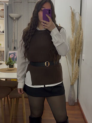 SET STAR - CAMISA + SWEATER + CINTURÓN 
