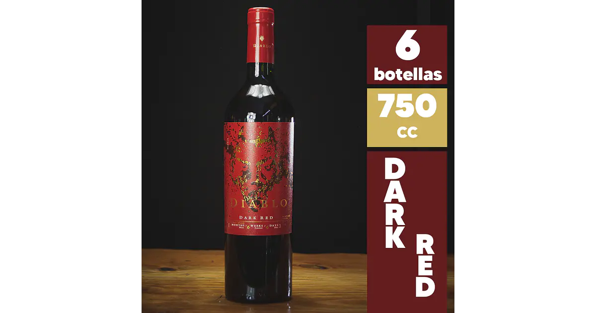 Caja 6 Vino Diablo Dark Red