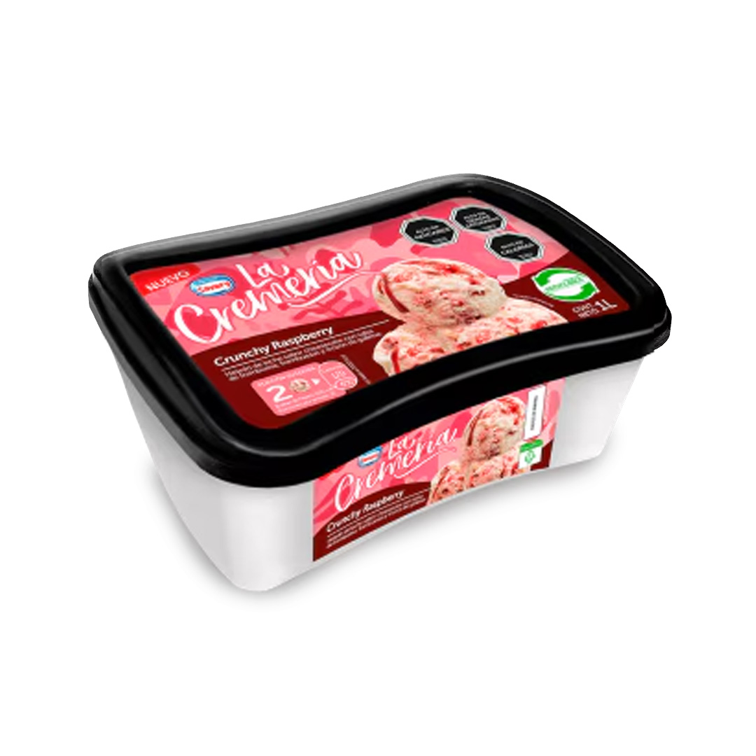 Helado La Cremeria Crunchy Raspberry 1L 1