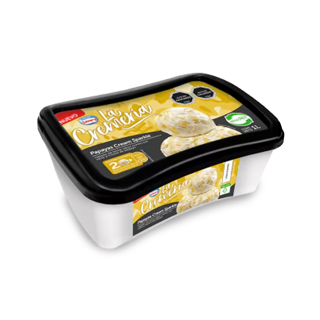 Helado La Cremeria Papaya Cream Sparkie 1L 1