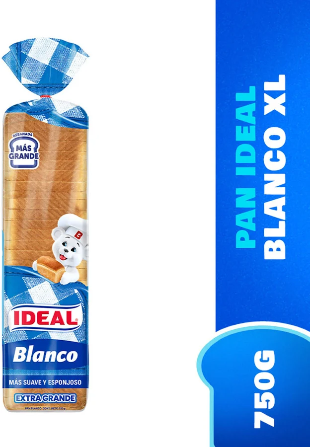 Pan de Molde Blanco Ideal 750g 1