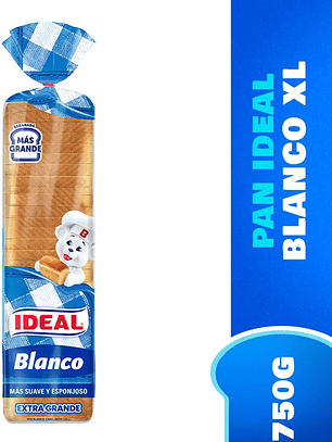 Pan de Molde Blanco Ideal 750g