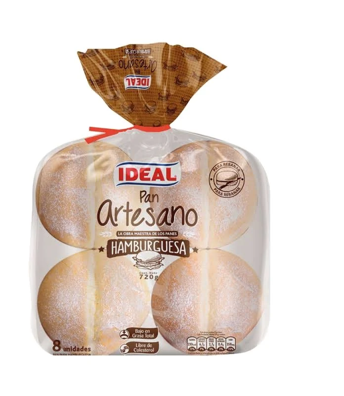 Pan Artesano para Hamburguesas 8un. 1