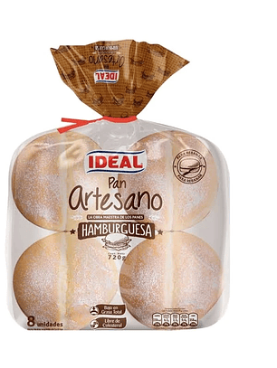 Pan Artesano para Hamburguesas 8un.