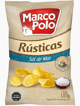 Marco Polo Papas Rusticas Sal de Mar 185gr