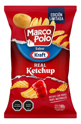 Marco Polo Papas Sabor Kraft Real Ketchup 180gr 1