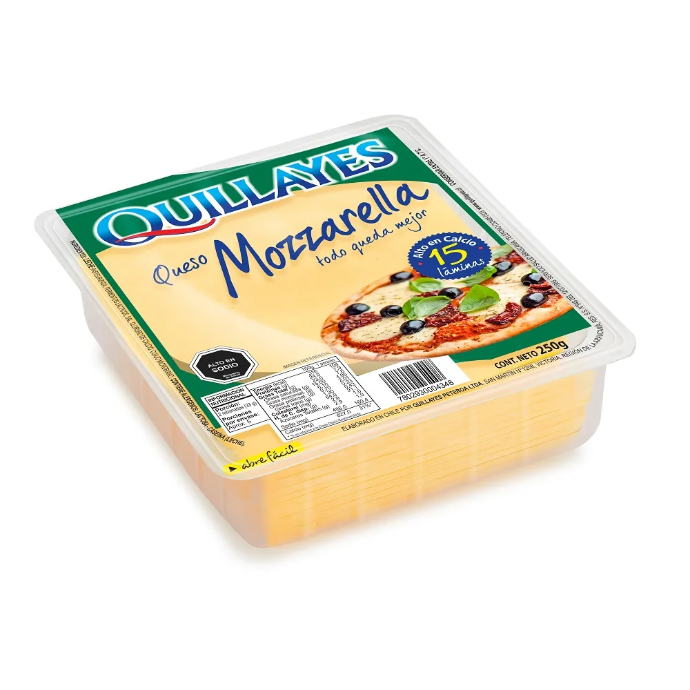 Queso Mozarella Quillayes 250gr - 15 laminas 1