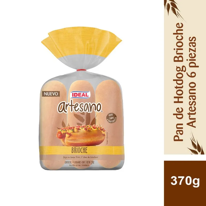 Artesano Hot Dog Brioche 370g 6 pzs 1