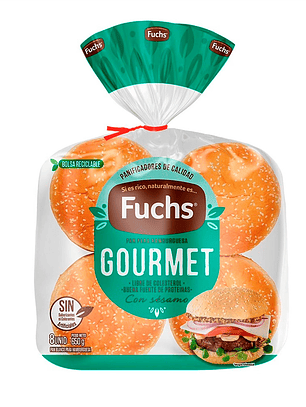 Pan para Hamburguesa Gourmet Fuchs 650g 8pzs 