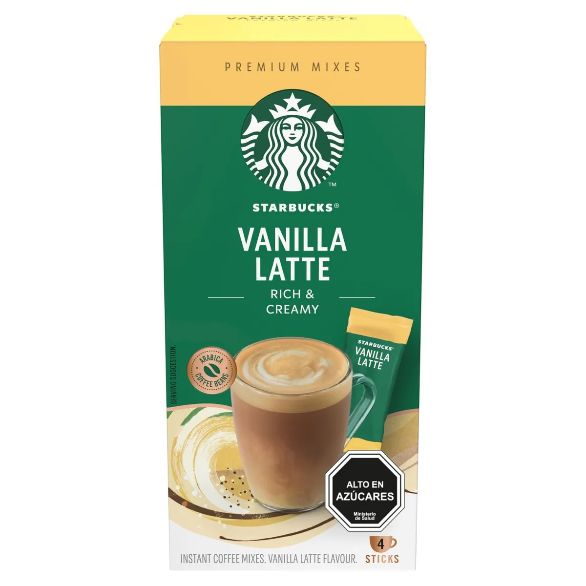 Café Starbucks Vainilla Latte 4un 1
