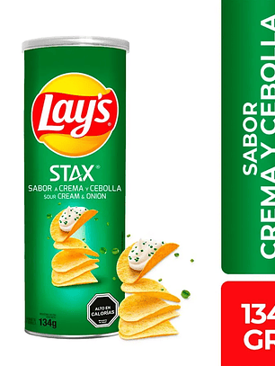 Papas Fritas Lay's Stax Crema y Cebolla 134 g