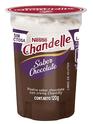 Postre Chandelle Crema Sin Lactosa Sabor Chocolate 120 g
