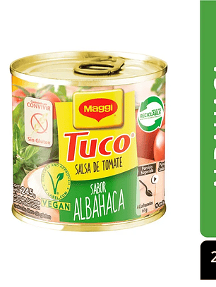 Salsa de Tomate Maggi Tuco Sabor Albahaca 245 g