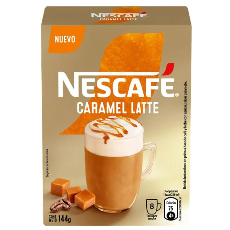 Café Nescafé Caramelo Latte 8 x 18 g 1