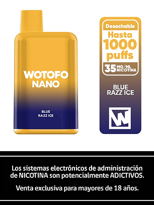 Wotofo Nano 1000 Puffs – Blue Razz Ice