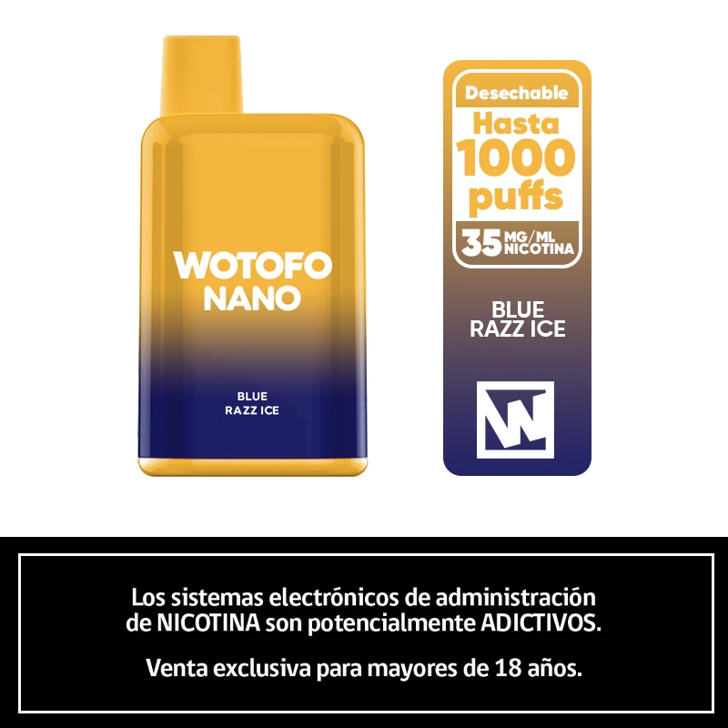 Wotofo Nano 1000 Puffs – Blue Razz Ice 1