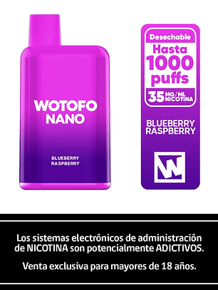 Wotofo Nano 1000 Puffs – Blueberry Raspberry