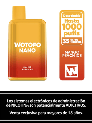 Wotofo Nano 1000 Puffs – Mango Peach Ice