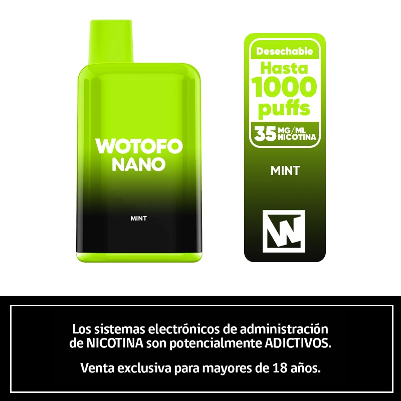 Wotofo Nano 1000 Puffs – Mint 2