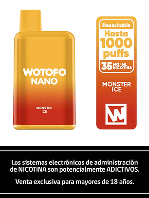 Wotofo Nano 1000 Puffs – Monster Ice