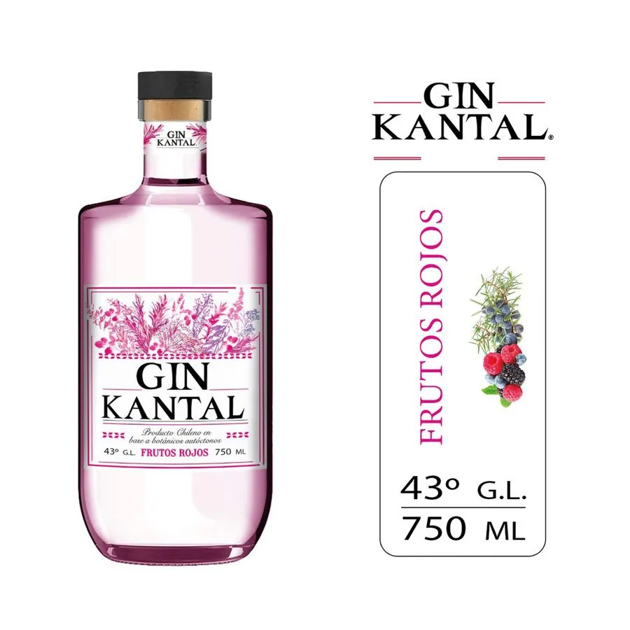 Gin Kantal Frutos Rojos 43 750cc 1