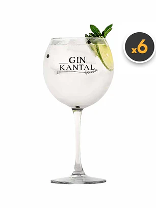 Caja 6 Copas Gin Kantal 500cc