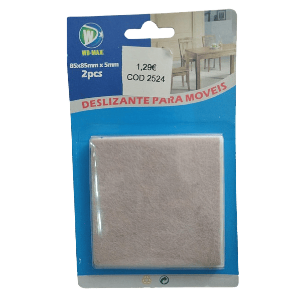 2524- Deslizantes para móveis 85x85mmx5mm