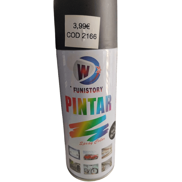 2166- Spray Black Matt Pintar