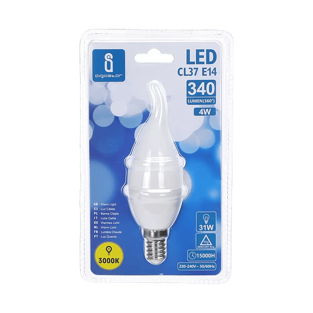 0827- Lâmpada Led CL37 E14 4W