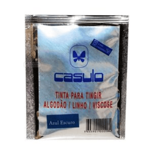 3078- Casulo Preto Tinta Para Tingir Tecidos, Algodão Linho e Viscose 