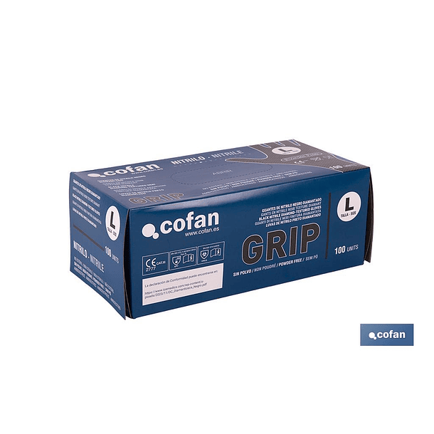 3664- Luvas Pretas cofan 100 unidades