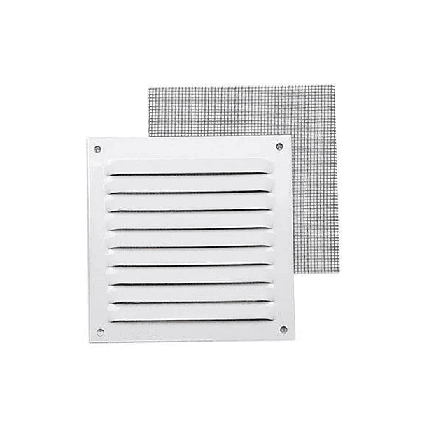 974- Grelha De Ventilação Branco Lacado 10x10 cm