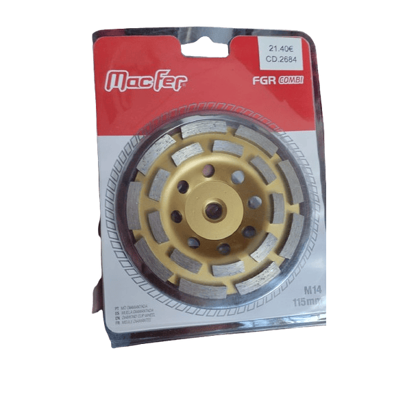 2684- Disco Mó diamante MacFer Usos gerais 115mm