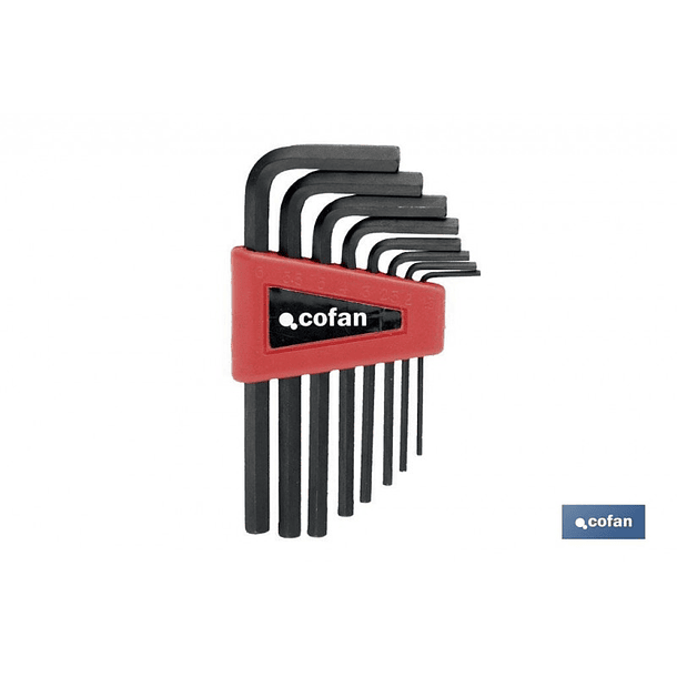 2822- Kit chaves sextavadas c/bola Cofan 10PCS