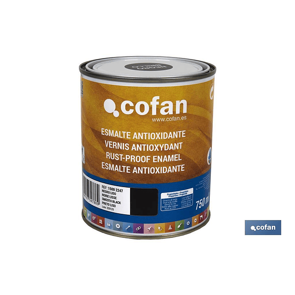 3919- Esmalte antioxidante COFAN Preto liso