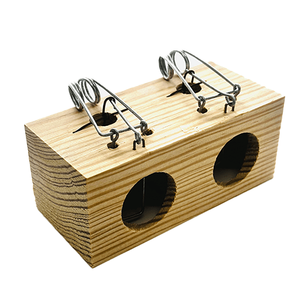 3299- Ratoeira de madeira 2 buracos