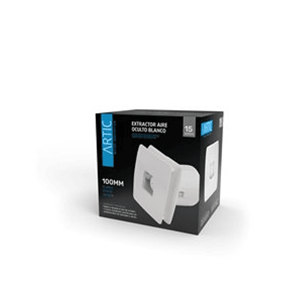 3955- Extrator de ar ARTIC 15w 100mm oculto Branco