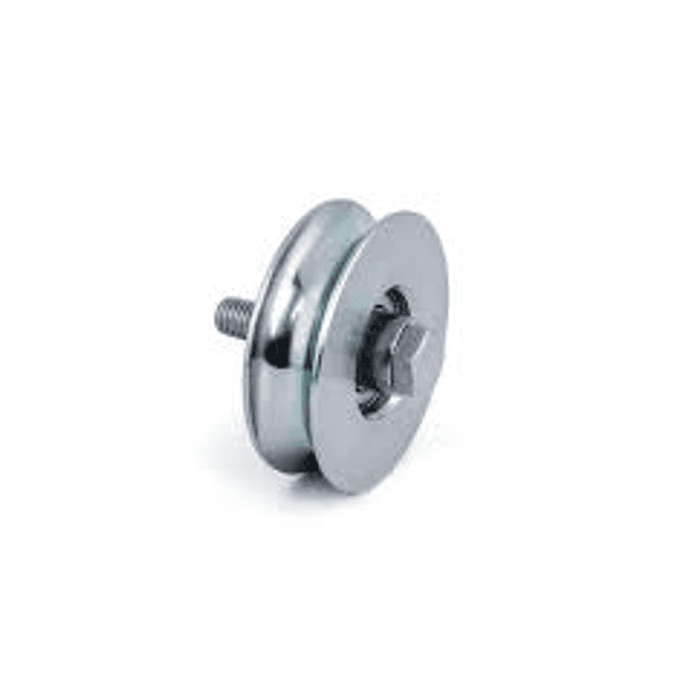 4093- Roda de aço inox p/ estendal/ portão de correr