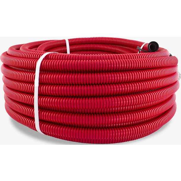 4111- Tubo corrugado vermelho c/ guia 20 mm