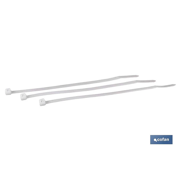 Pack 10 abraçadeiras COFAN Brancas Poliamida 6.6