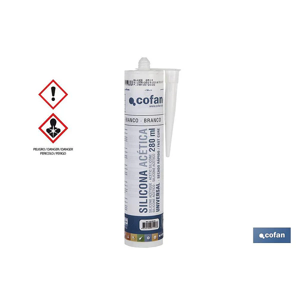 853- Silicone acético Cinza COFAN