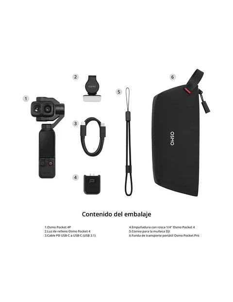 Cámara DJI Osmo Pocket 4P Standard Combo