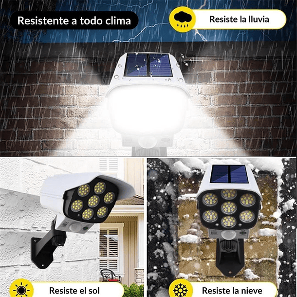 Luz Solar de seguridad con Sensor de movimiento para exteriores