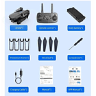 Dron plegable E88 Pro, cuadricóptero con WIFI 6